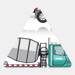 Sticker Triangulaire Camion de mélangeur concret
