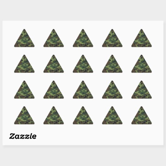 Sticker Triangulaire Camouflage vert militaire (Feuille)