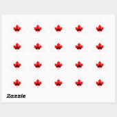 Sticker Triangulaire Canada Mustache - Une moustache sur l'érable rouge (Feuille)