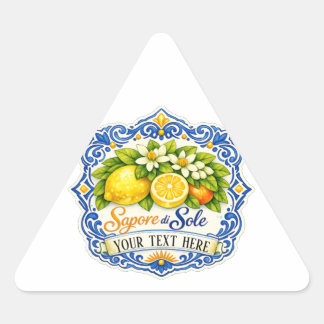 Sticker Triangulaire Carrelage Méditerranéen Citron –  Art à l'aquarell