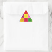 Sticker Triangulaire Carrés multicolores et rayures Girly (Sac)