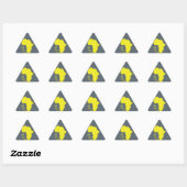 Sticker Triangulaire Carte d'Afrique jaune funky (Feuille)