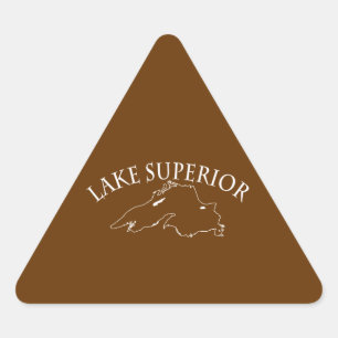 Sticker Triangulaire Carte du lac Supérieur