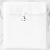STICKER TRIANGULAIRE CAT ET MUSIQUE NOTE (Sac)