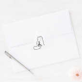 STICKER TRIANGULAIRE CAT ET MUSIQUE NOTE (Enveloppe)