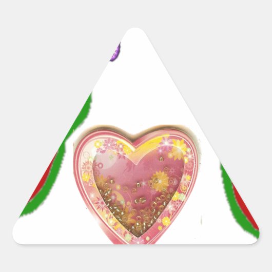 Sticker Triangulaire Ce type adore les grands cadeaux d'art Imprimer (Devant)