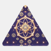 Sticker Triangulaire Celestial Geometry of Light — Sacred Pattern (Devant)