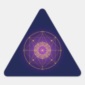 Sticker Triangulaire Celestial Sacred Mandala – Mystic Geometry (Devant)