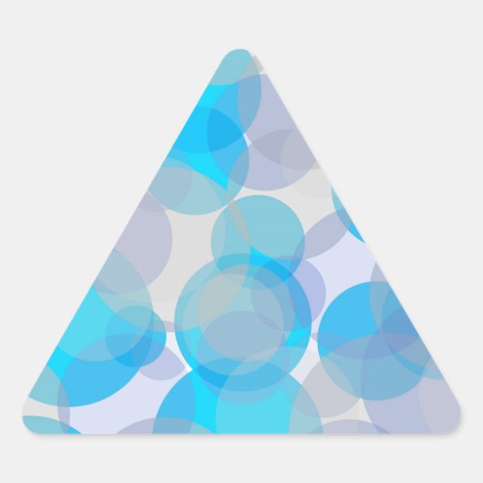 Sticker Triangulaire Cercles abstraits bleus (Devant)