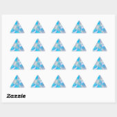 Sticker Triangulaire Cercles abstraits bleus (Feuille)