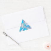 Sticker Triangulaire Cercles abstraits bleus (Enveloppe)