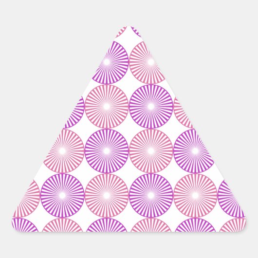 Sticker Triangulaire Cercles rose et violet motif (Devant)