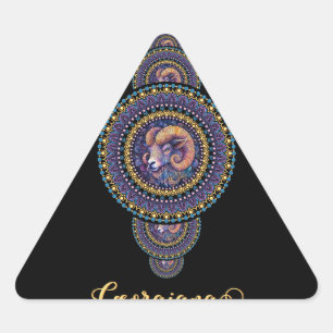 Sticker Triangulaire Cerises murales personnalisées Mandala ornemental