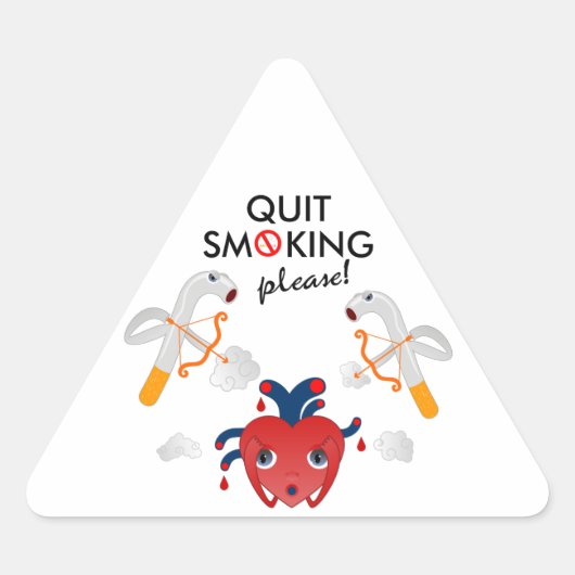 Sticker Triangulaire Cessez de fumer s'il vous plaît (Devant)