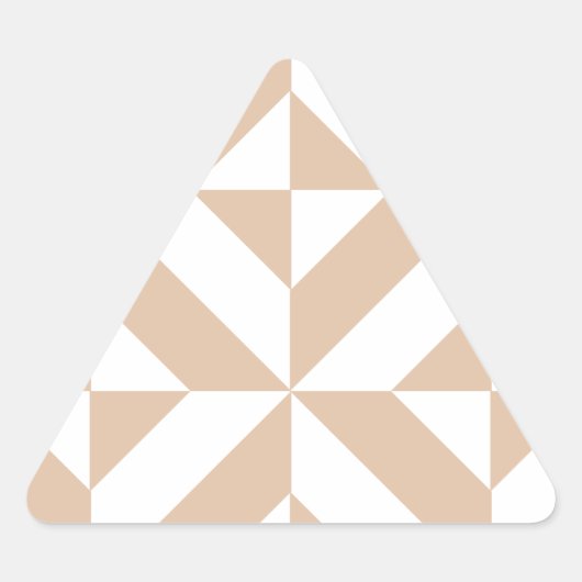 Sticker Triangulaire Chaleureux Beige Géométrique Motif (Devant)