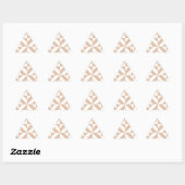 Sticker Triangulaire Chaleureux Beige Géométrique Motif (Feuille)