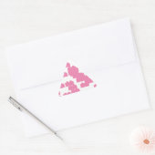 Sticker Triangulaire chanceux rose 888 (Enveloppe)