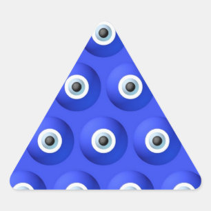 Sticker Triangulaire Charmes de bonne chance contre le motif d'oeil