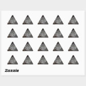 Sticker Triangulaire Chat bleu russe (Feuille)