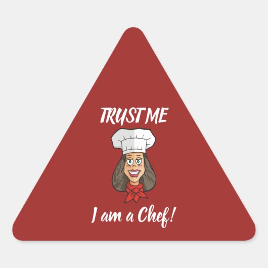Sticker Triangulaire Chef femme (Devant)