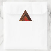 Sticker Triangulaire Cheval avec Bow rouge (Sac)