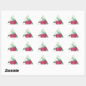 Sticker Triangulaire Cheval Blanc Coeur Rouge Saint Valentin (Feuille)