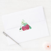 Sticker Triangulaire Cheval Blanc Coeur Rouge Saint Valentin (Enveloppe)