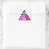 Sticker Triangulaire Cheval blanc et Brown Valentine Coeurs (Sac)