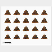 Sticker Triangulaire Cheval Brown rouge, bois d'automne. (Feuille)
