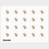 Sticker Triangulaire Chèvre caricaturale mignonne (Feuille)