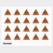 Sticker Triangulaire Chevron Orange Brown Avec Motif Paw Chien (Feuille)