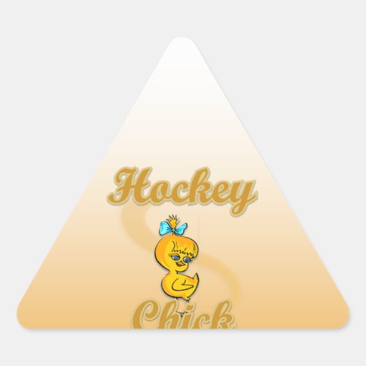 Sticker Triangulaire Chick de hockey (Devant)