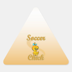 Sticker Triangulaire Chick de soccer