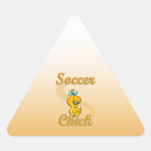 Sticker Triangulaire Chick de soccer (Devant)