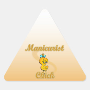 Sticker Triangulaire Chick manicuriste