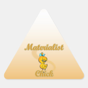 Sticker Triangulaire Chick matérialiste