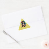 Sticker Triangulaire Chien Barbet (Enveloppe)