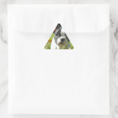 Sticker Triangulaire Chien noir et blanc (Sac)