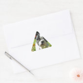 Sticker Triangulaire Chien noir et blanc (Enveloppe)