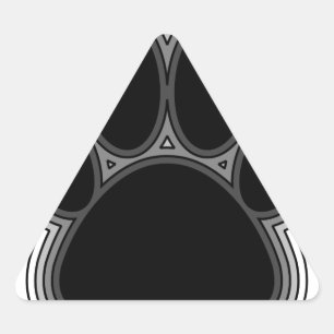 Sticker Triangulaire Chien Paw Avec Plan