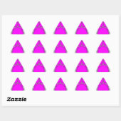 Sticker Triangulaire Chien Paw En Rose Avec Des Contours (Feuille)