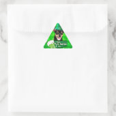 Sticker Triangulaire Chihuahua Chien Chiot Chiot St. Patrick's Day Clov (Sac)