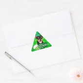 Sticker Triangulaire Chihuahua Chien Chiot Chiot St. Patrick's Day Clov (Enveloppe)