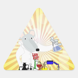 STICKER TRIANGULAIRE CHIMIE LAB RAT