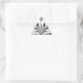 Sticker Triangulaire Chouette À Papier En Noir Et Blanc (Sac)