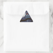 Sticker Triangulaire chouette de noël effrayant (Sac)