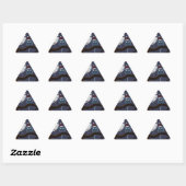 Sticker Triangulaire chouette de noël effrayant (Feuille)