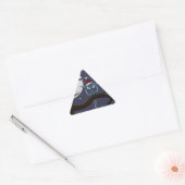 Sticker Triangulaire chouette de noël effrayant (Enveloppe)