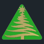 Sticker Triangulaire Christmas Tree Stencil<br><div class="desc">Merci pour visiter le magasin de Noël des Fêtes ! Vous regardez The Lee Hiller Designs Holiday Collection of Home and Office Decor,  Apparel,  Gifts,  Objets de collection et plus encore. Les designs incluent Lee Hiller Photography in Hand Drawn Mixed Media et Art numérique Collection.</div>