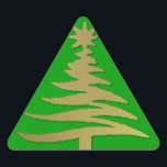 Sticker Triangulaire Christmas Tree Stencil<br><div class="desc">Merci pour visiter le magasin de Noël des Fêtes ! Vous regardez The Lee Hiller Designs Holiday Collection of Home and Office Decor,  Apparel,  Gifts,  Objets de collection et plus encore. Les designs incluent Lee Hiller Photography in Hand Drawn Mixed Media et Art numérique Collection.</div>